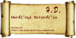 Herényi Doloróza névjegykártya